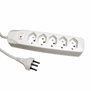 Multiprise 5 blocs avec interrupteur BLANK