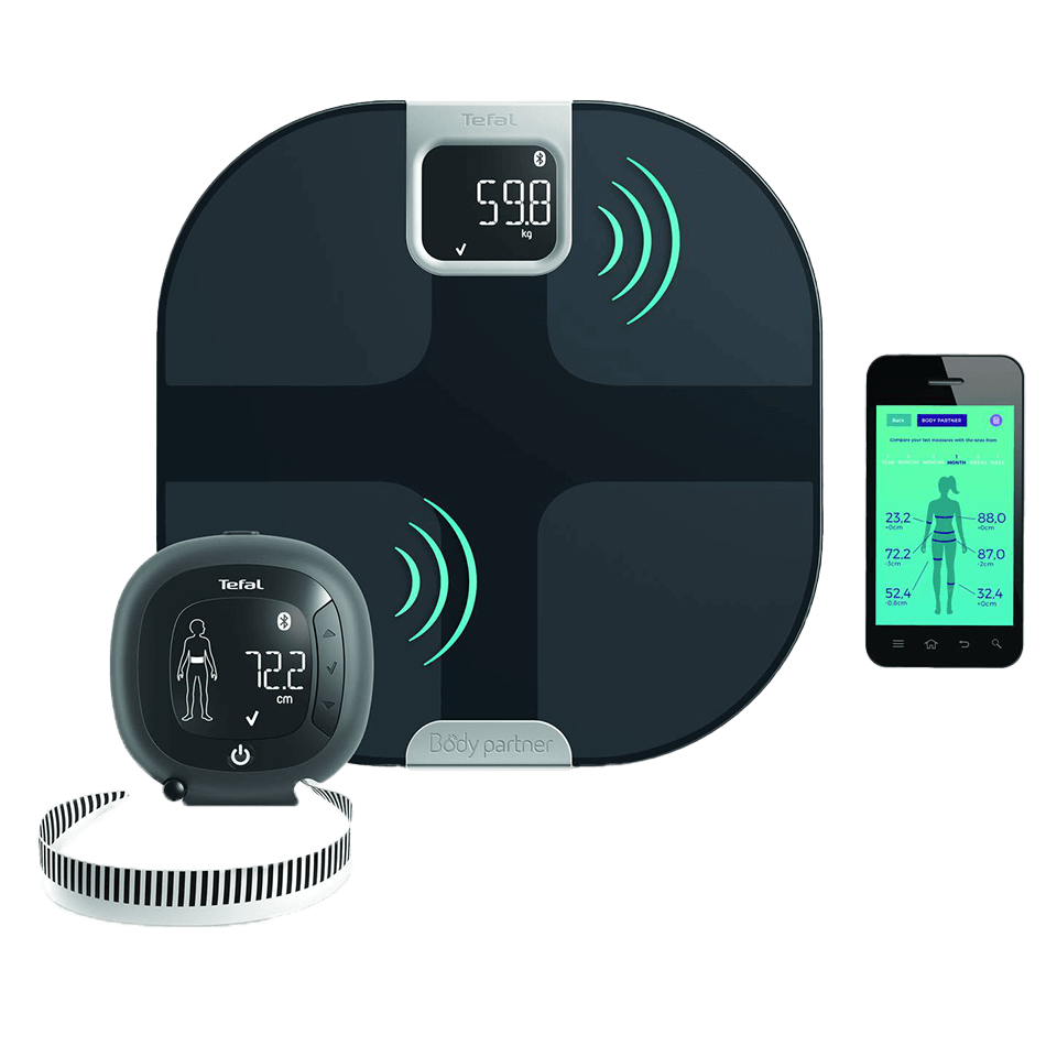 Pèse-personne connecté Bluetooth avec coach digital et capteur de silhouette TEFAL