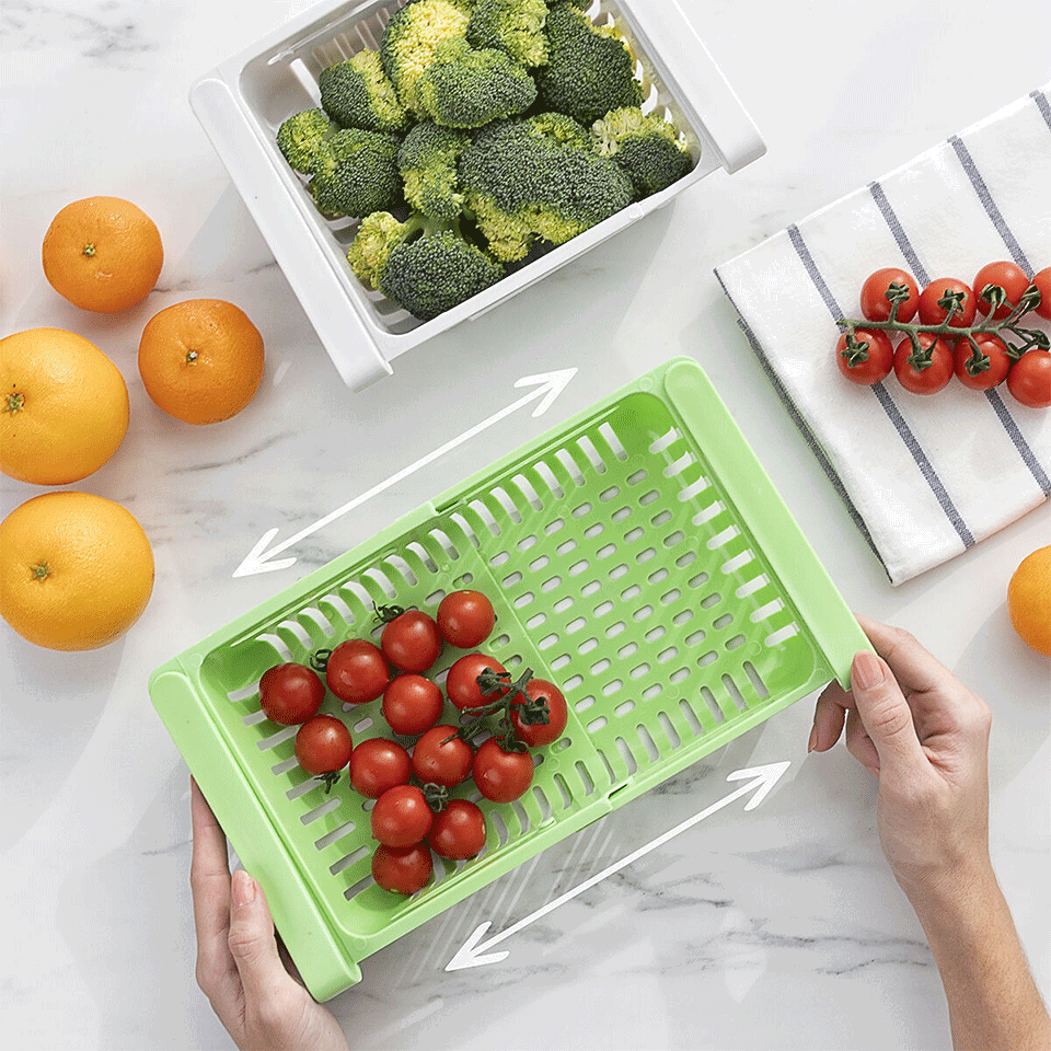 Set de 2 rangements réglables pour frigo InnovaGoods – Image 2