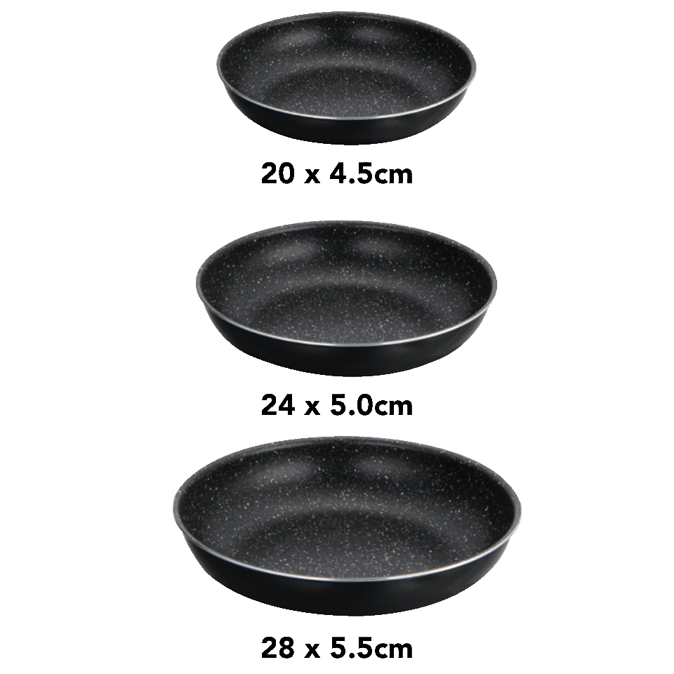 Set de 3 poêles avec poignée amovible tous feux dont Induction Swiss ProLine – Image 3