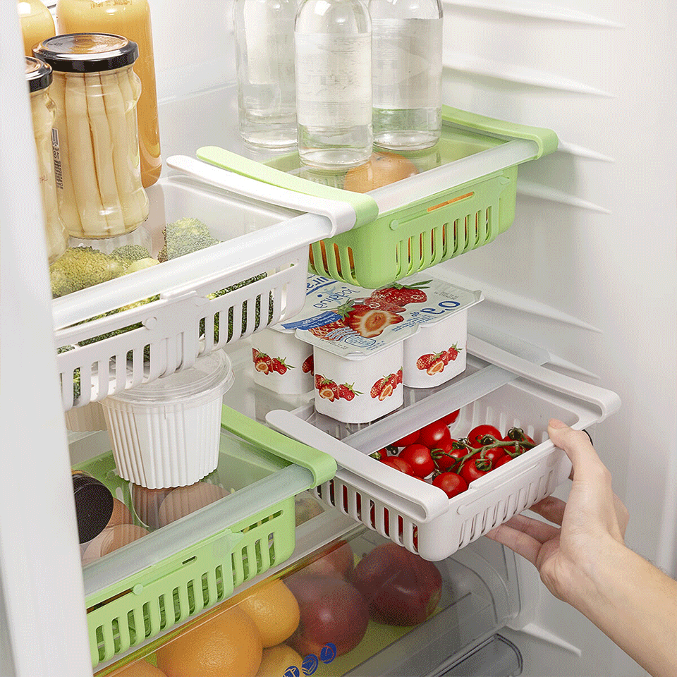 Set de 2 rangements réglables pour frigo InnovaGoods