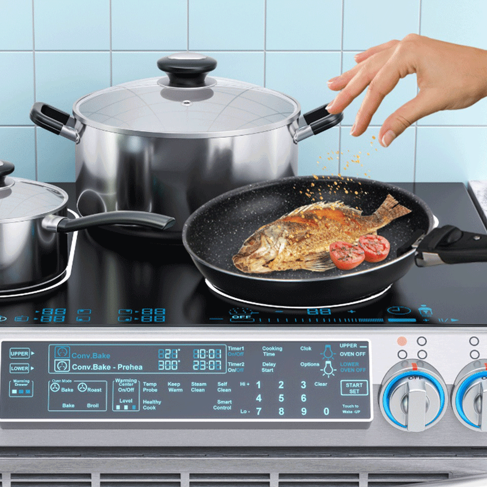 Set de 3 poêles avec poignée amovible tous feux dont Induction Swiss ProLine – Image 4