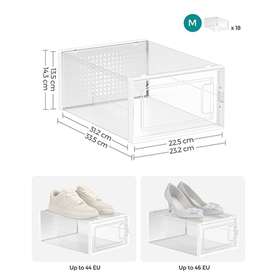 Boite de rangement pour chaussures modulable SONGMICS (18 boites) – Image 6