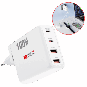 Chargeur 4en1 rapide avec câble USB-C SWISS PROLINE