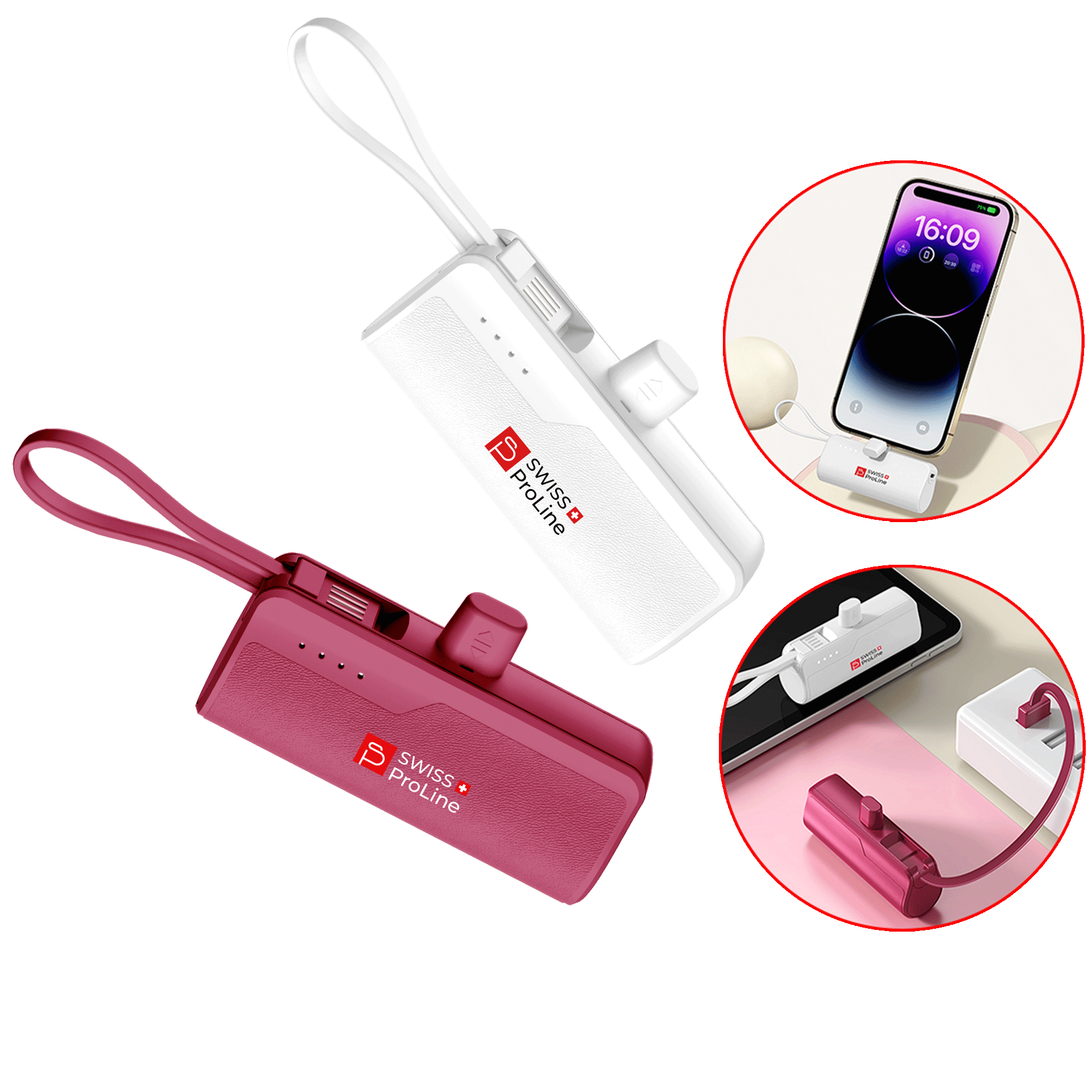 Batterie portable pratique (USB-C) 5’000 mAh Swiss ProLine