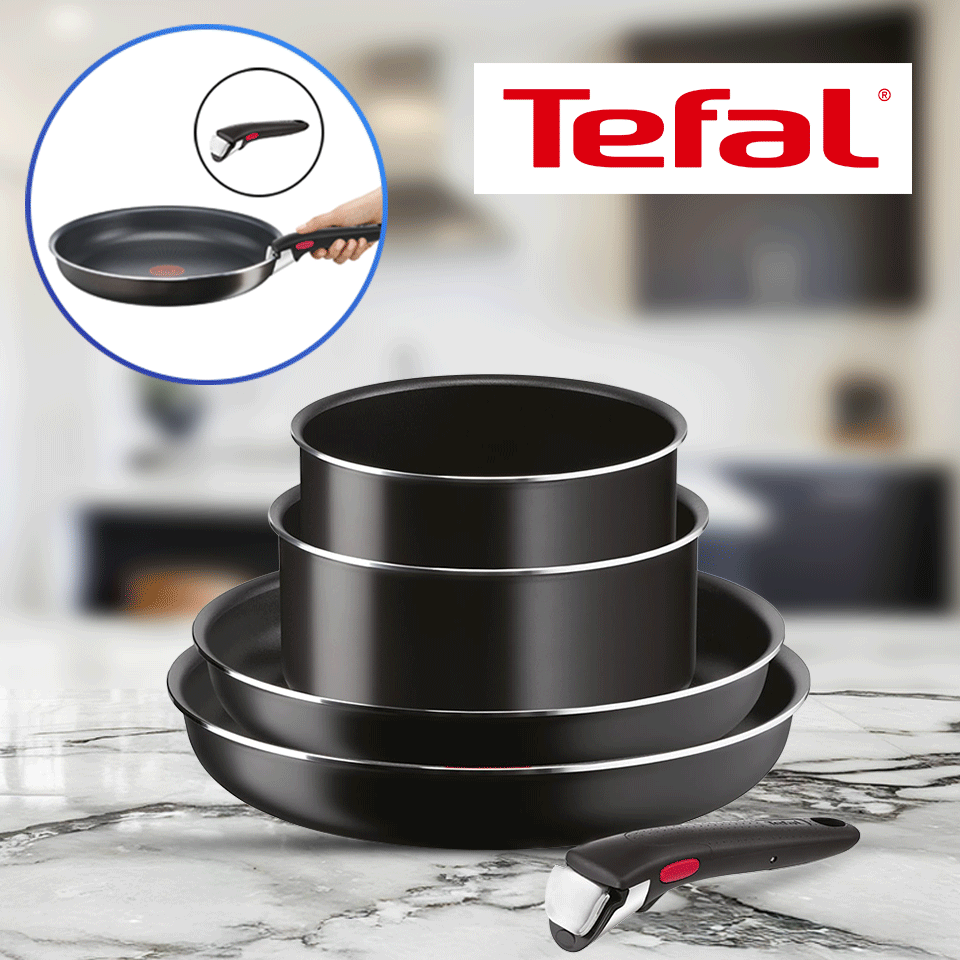 Batterie de cuisine 5 pièces avec poignée amovible TEFAL – Image 6
