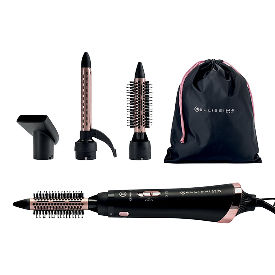 Brosse soufflante 2en1 avec 3 accessoires BELLISSIMA