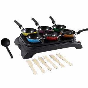 Set 3en1 mini woks, crêpière et grill pour 6 personnes OHMEX